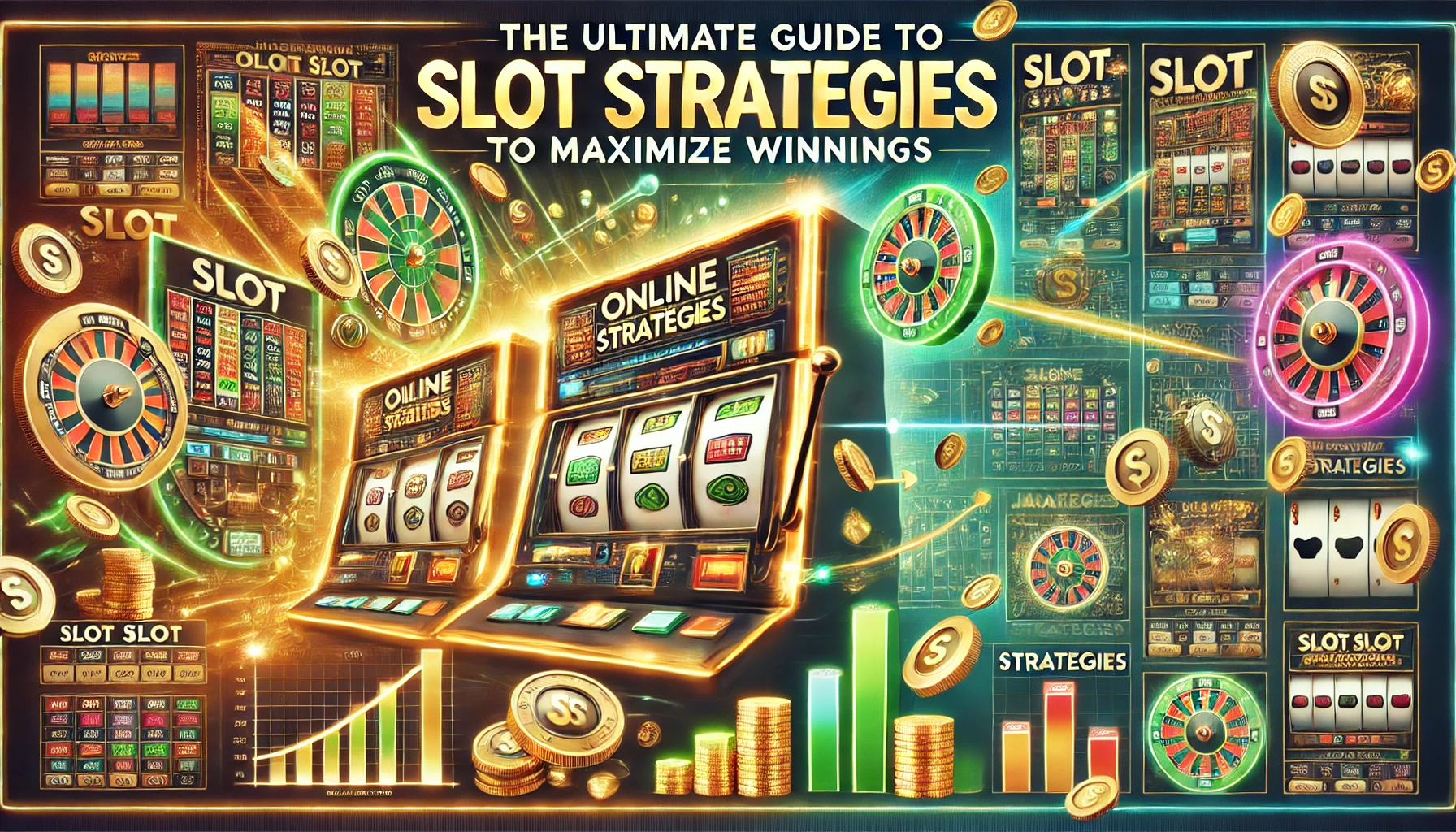 DALL·E 2024-12-24 16.29.37 - A striking and professional poster design themed around mastering online slot strategies to maximize winnings. The background features glowing slot ma